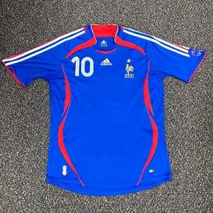 France #10 Zinedine Zidane 2006 World Cup Home Kit